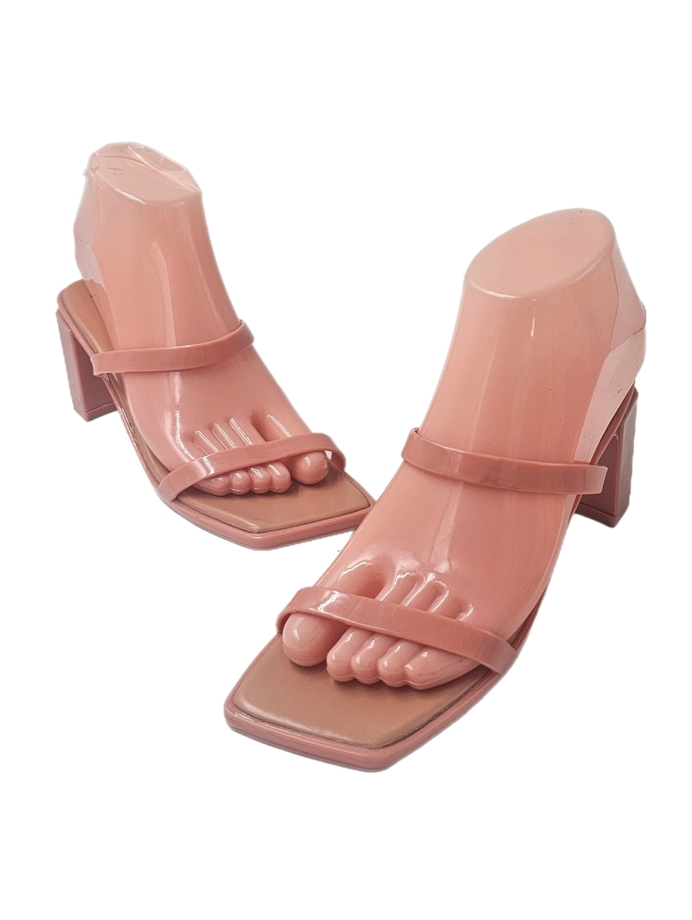 Jeffrey Campbell Jamm 3 Jelly Slide Sandals Nude Peach Womens Size 7 - Picture 1 of 9